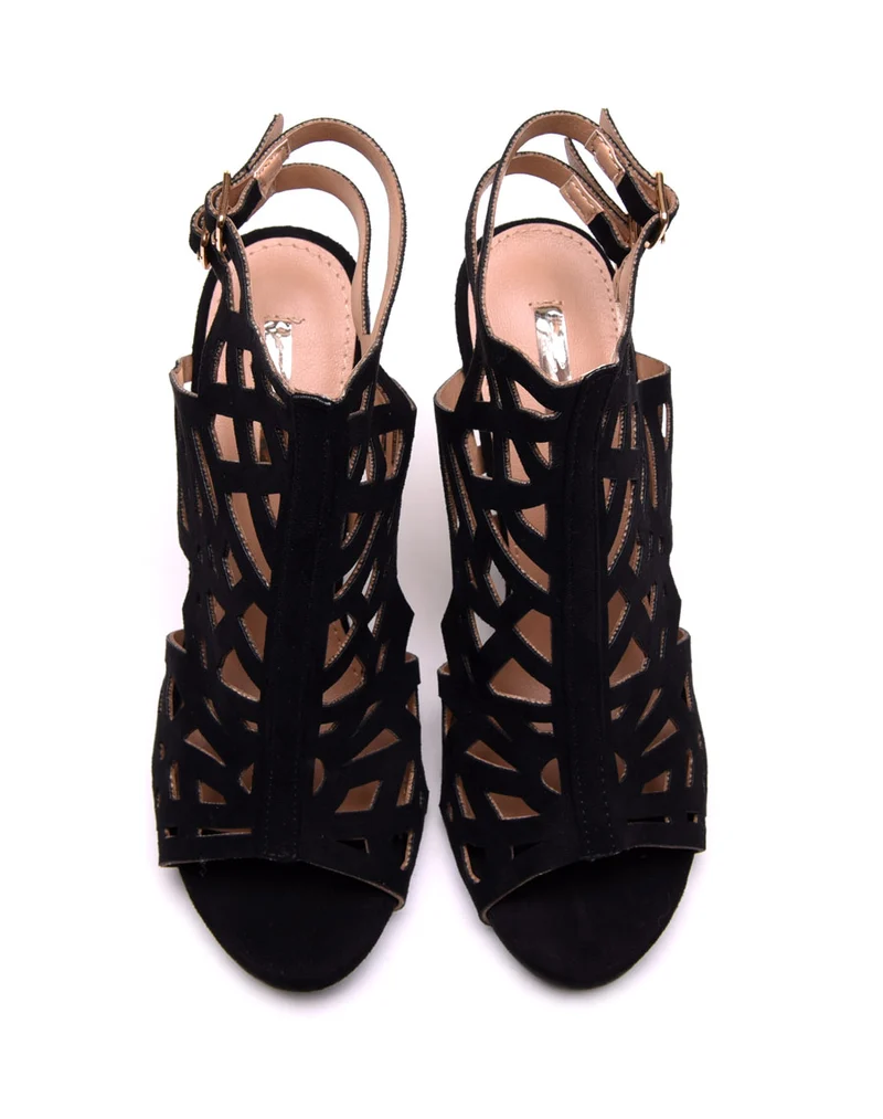 Sandales noires à talons