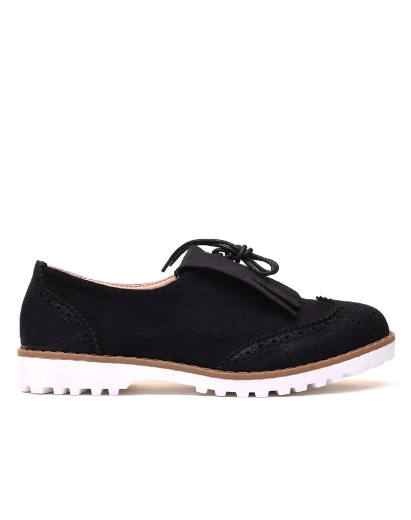 Derbies bi matières noires à franges