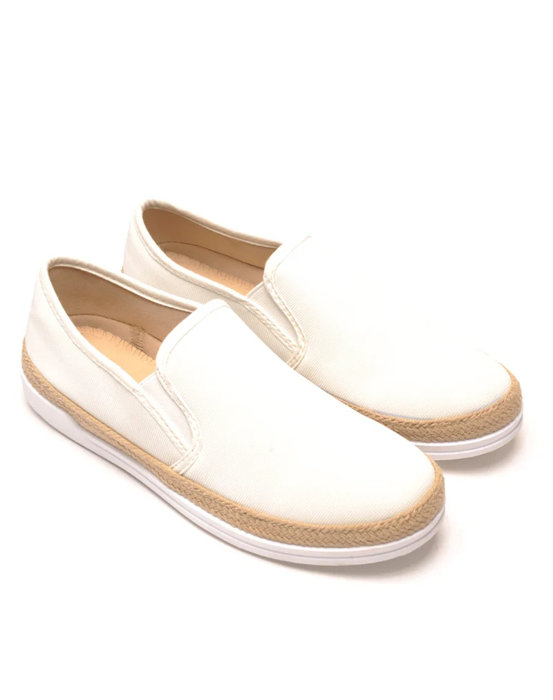 Espadrilles blanches style basket