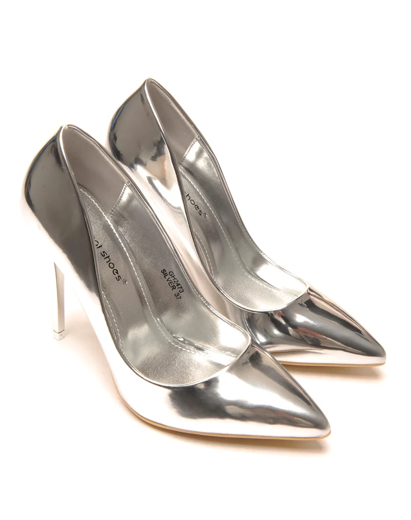 Escarpin argent métallisé