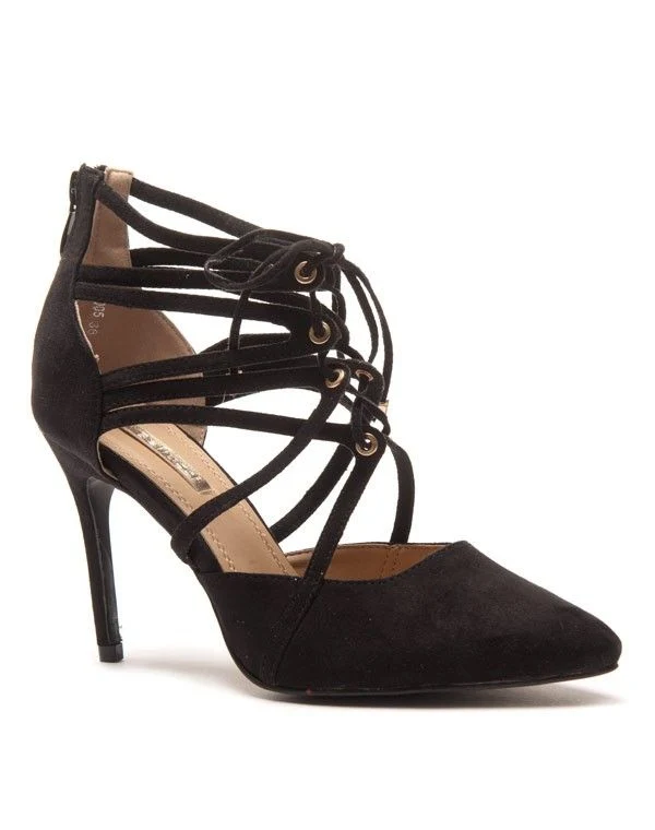 Escarpin avec brides et lacets