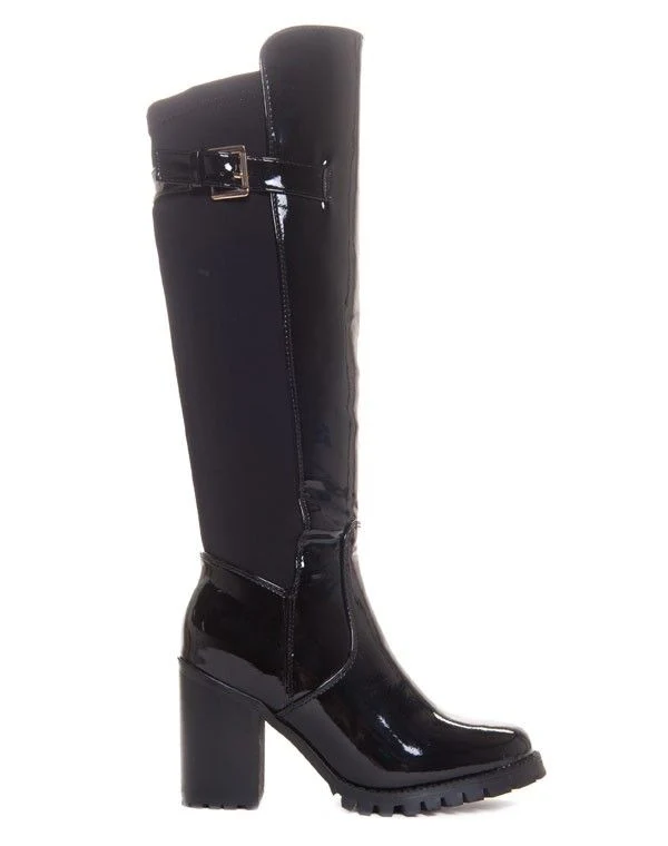 Bottes vernis à talons