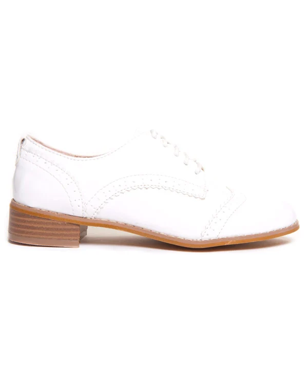 Richelieu blanc verni Ideal