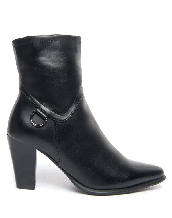 Chaussure femme Dazawa: bottine noire pointues à talon