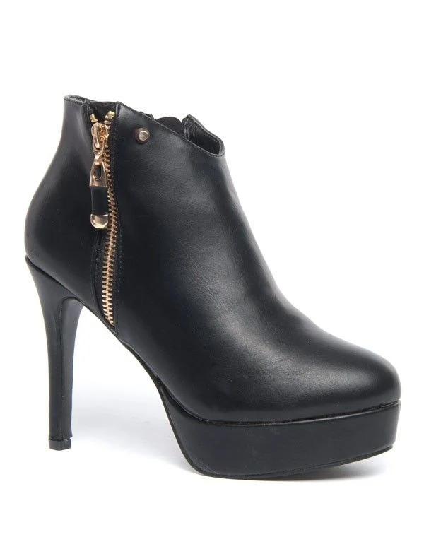 Chaussures femmes Jennika: Plateforme et talon haut à zips