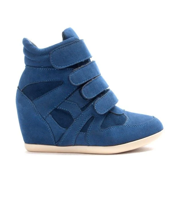 Chaussure femme Findlay: Basket compensé bleu