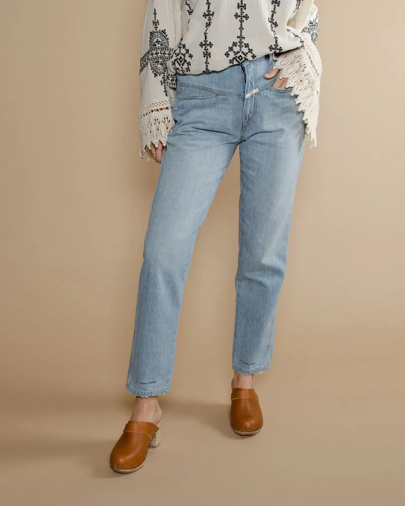 Jean pedal pusher closed women