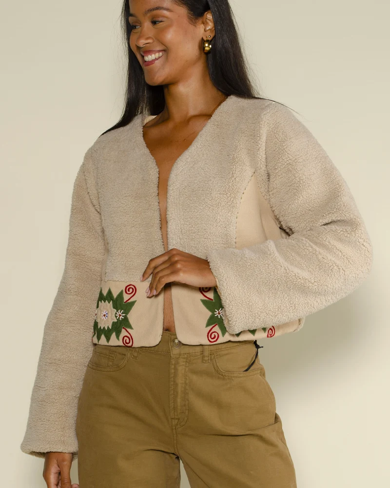 Blouson bouclette v de vinster