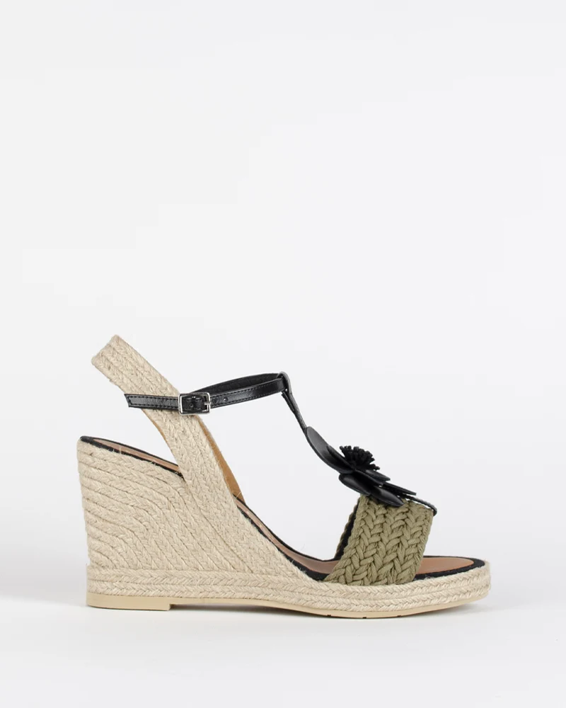 Sandale compensee fleur casteller