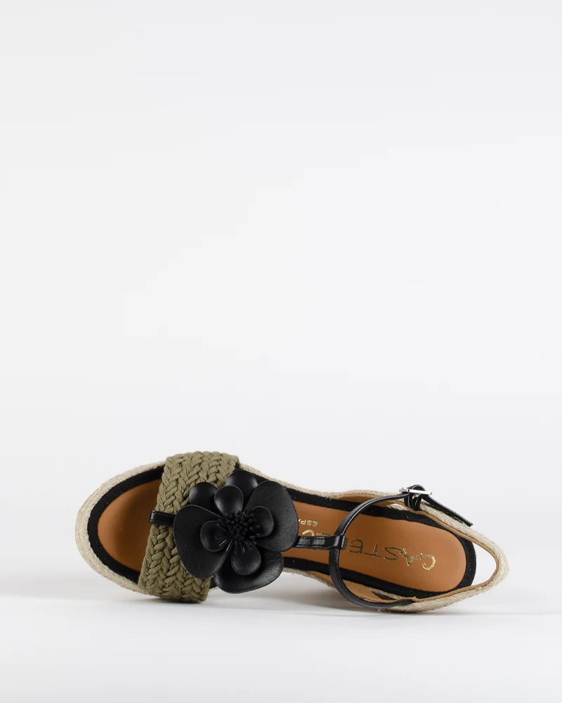 Sandale compensee fleur casteller