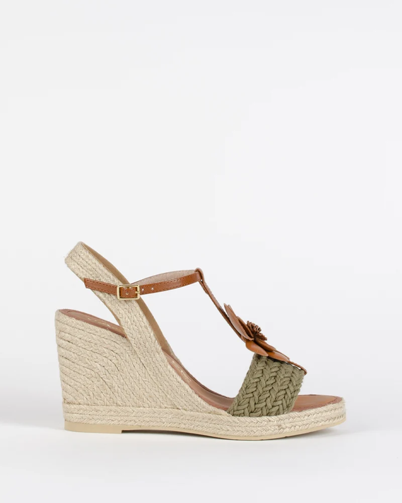 Sandale compensee fleur casteller