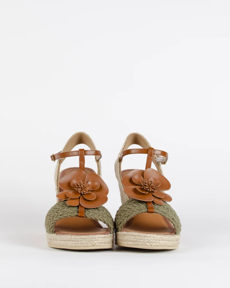 Sandale compensee fleur casteller
