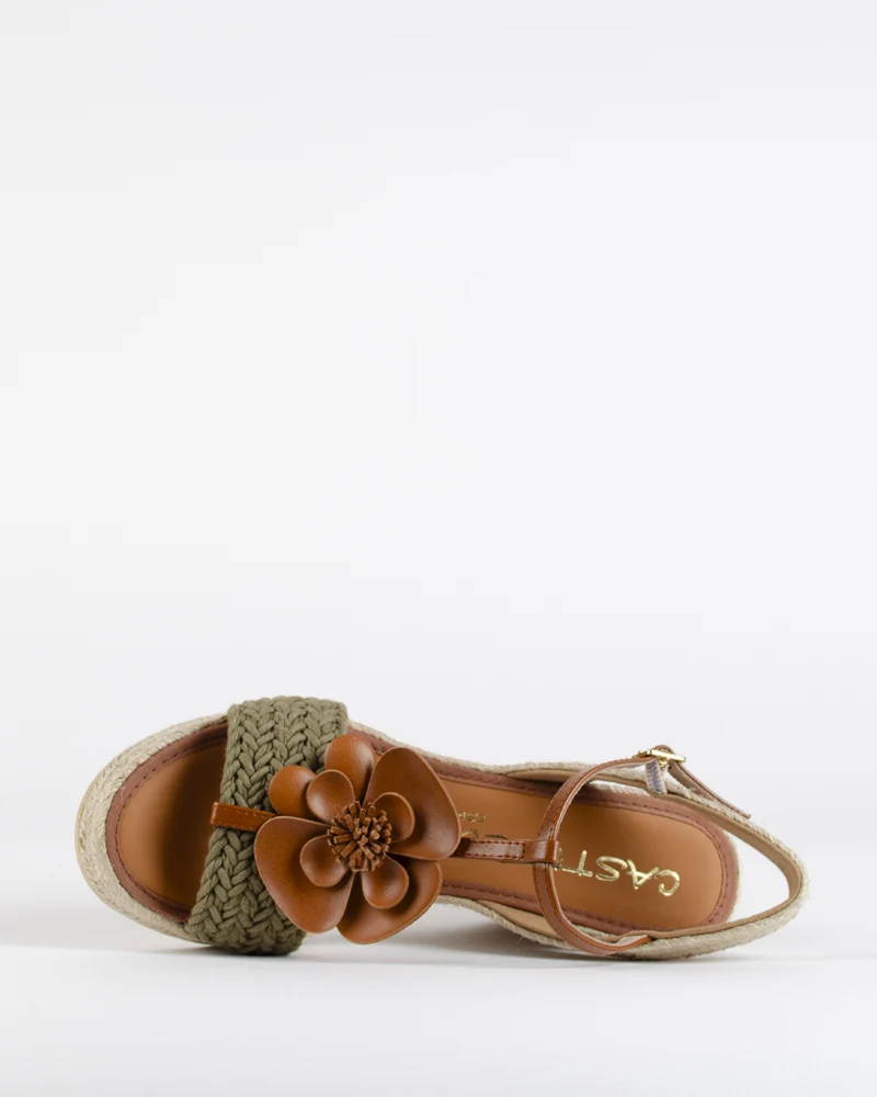 Sandale compensee fleur casteller
