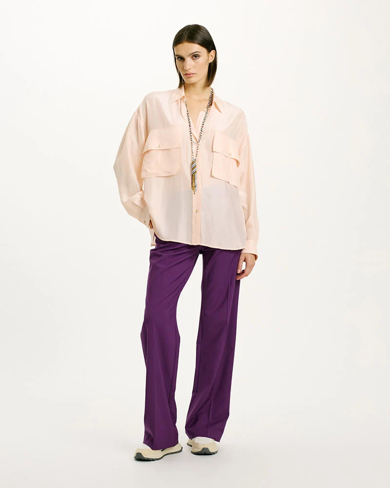 Chemise soie 2 poches momoni