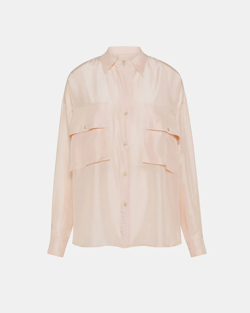 Chemise soie 2 poches momoni