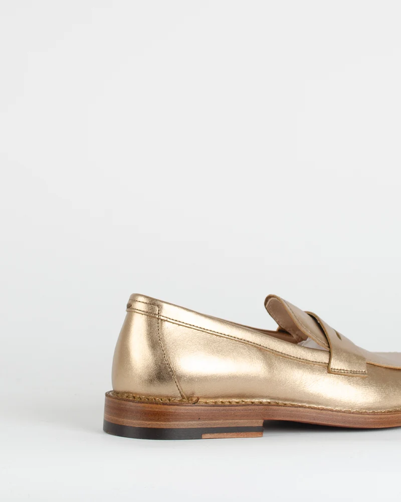 Mocassin cuir lame pantanetti women